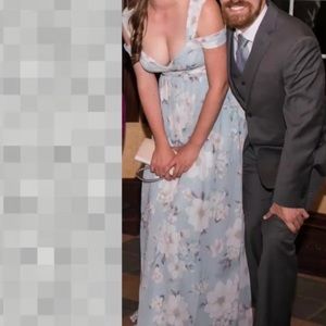 Lulus Make Me Move Blue Floral Dress